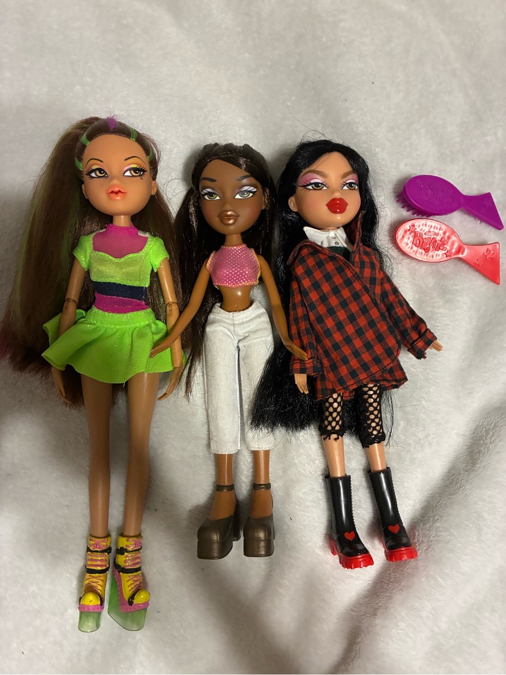 Bratz Doll Trio Playset - Green, Pink, Black